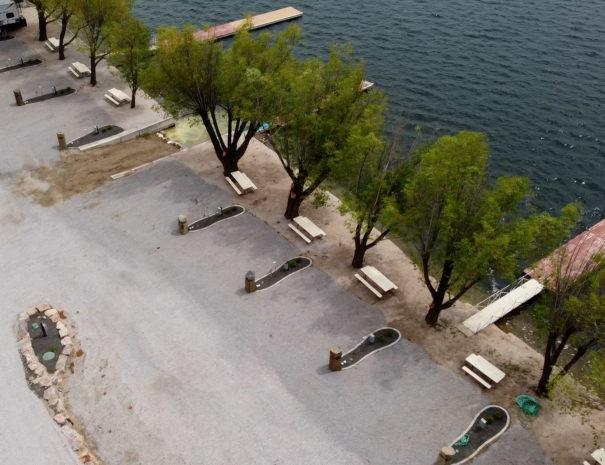 Aerial view of RV Parking